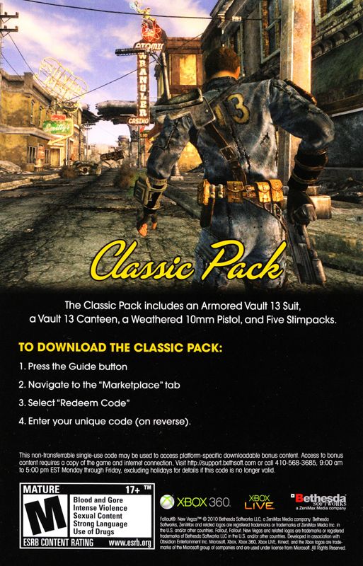 Fallout: New Vegas Collector's Edition box art for Xbox 360
